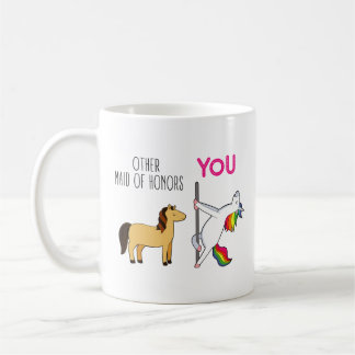 Mug Drôle Maid De Proposition D'Honneur, Cute Unicorn