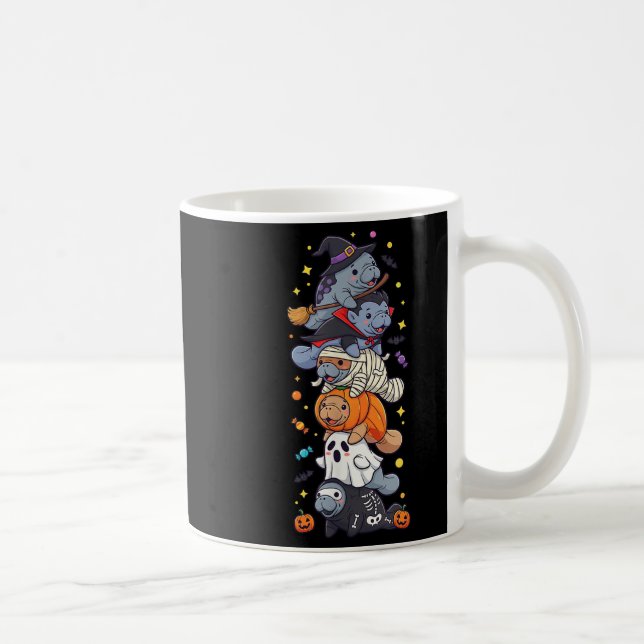 Mug Drôle Manatee Sorcière Vampire Fantôme Halloween E (Droite)