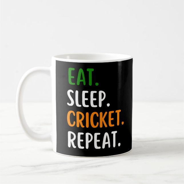 Mug Drôle Mangez Le Cricket Dormir Répéter (Gauche)