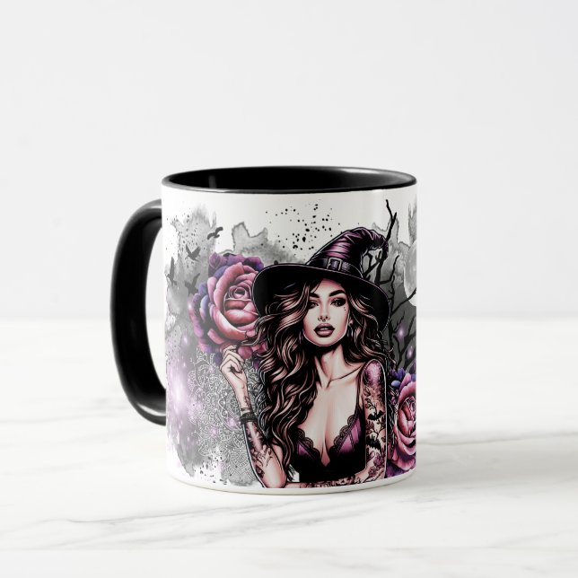 Mug Drôle mauvaise sorcière énergie (Devant gauche)