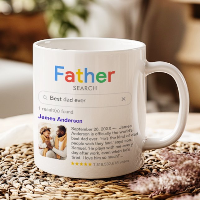 Mug Drôle Meilleur Père Jamais Résultats De Recherche  (Créateur téléchargé)