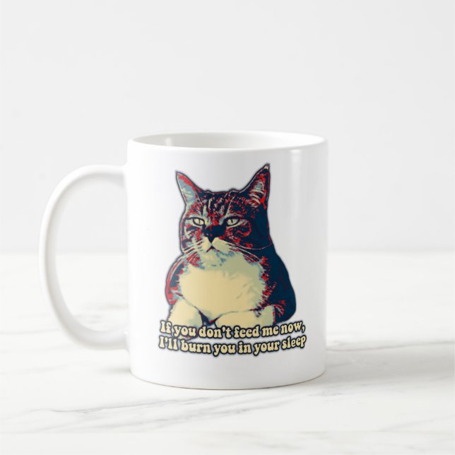 Mug Drôle mème de chat grincheux pour les propriétaire (Gauche)