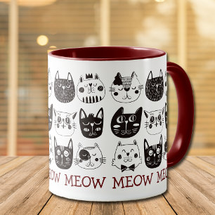 Mug Drôle mignon Chat visage Motif