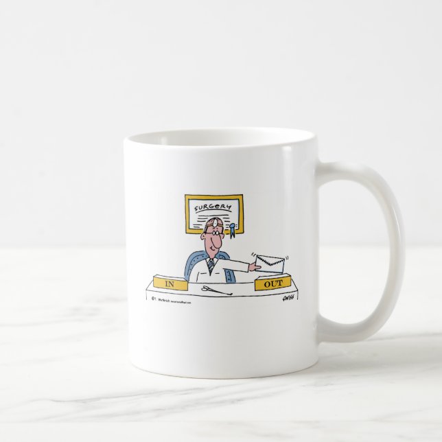 Mug Drôle mignon Chirurgien Cartoon Tri Courrier dans  (Droite)