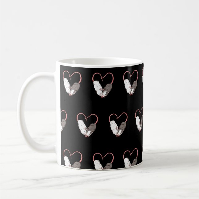 Mug Drôle Mignon Petit Rongeur Animal De Compagnie Cœu (Gauche)