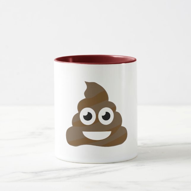 Mug Drôle mignon Poop Emoji (Centre)