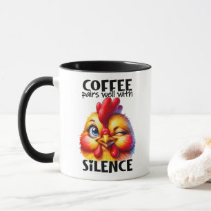 Mug Drôle mignon poulet Witty Citation de café et des 