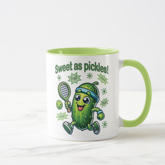 Mug Drôle mignon sucré comme chatons Pickleball (Droite)