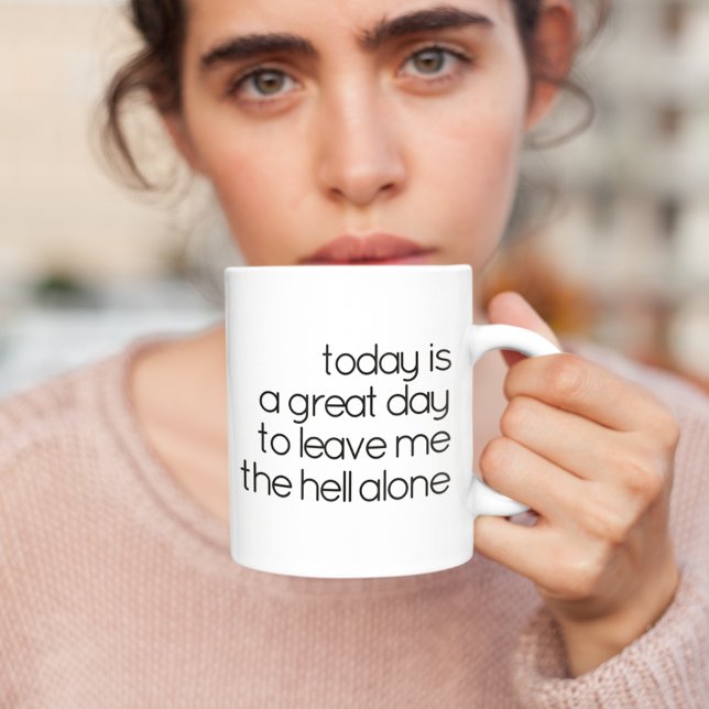Mug Drôle Mignonne Noir Aujourd'Hui Est Un Grand Jour  (Créateur téléchargé)