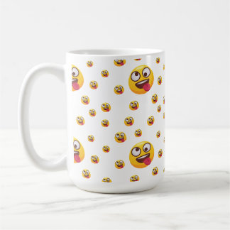 Mug "Drôle Mignonne Tongue Out Emoji Design"