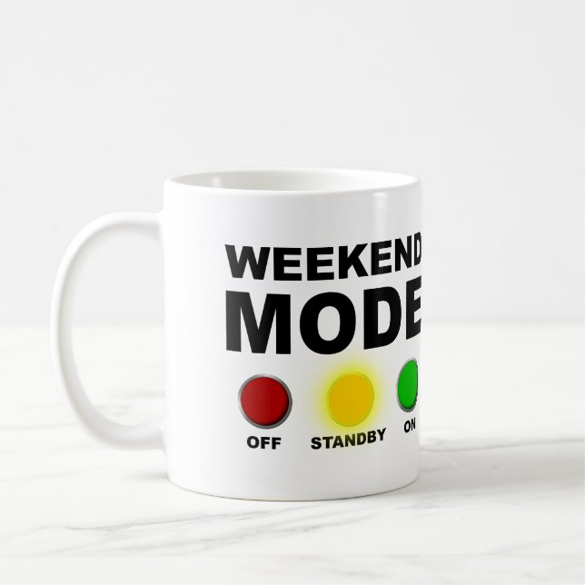 Mug drôle Mode week-end ou Mug de voyage (Gauche)