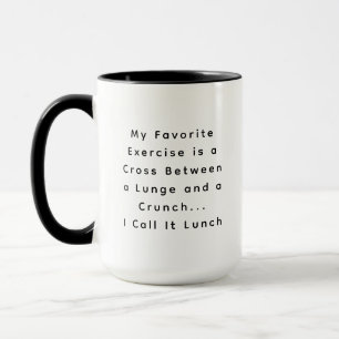 Mug Drôle Mon Exercice Préféré Typographie Fodies