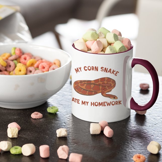 Mug Drôle Mon Serpent De Maïs Mangé Mon Travail À Domi (Créateur téléchargé)