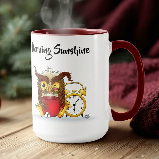 Mug Drôle Morning Cranky Owl (Créateur téléchargé)