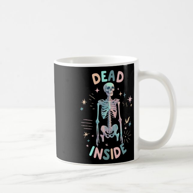 Mug Drôle mort dans le squelette Décontracté Halloween (Droite)