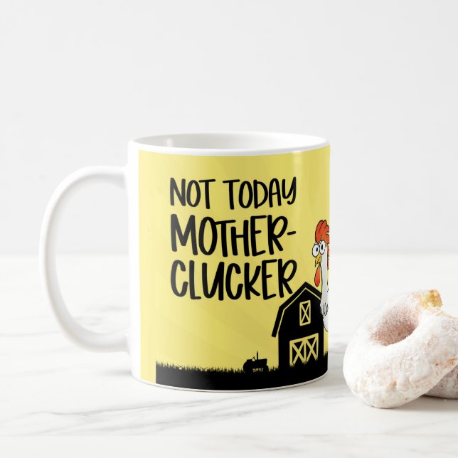 Mug Drôle Motherclucker Rooster Coffee Mug, Coupe (Avec donut)