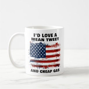 Mug Drôle Moyenne des tweets et bon marché gaz Drapeau