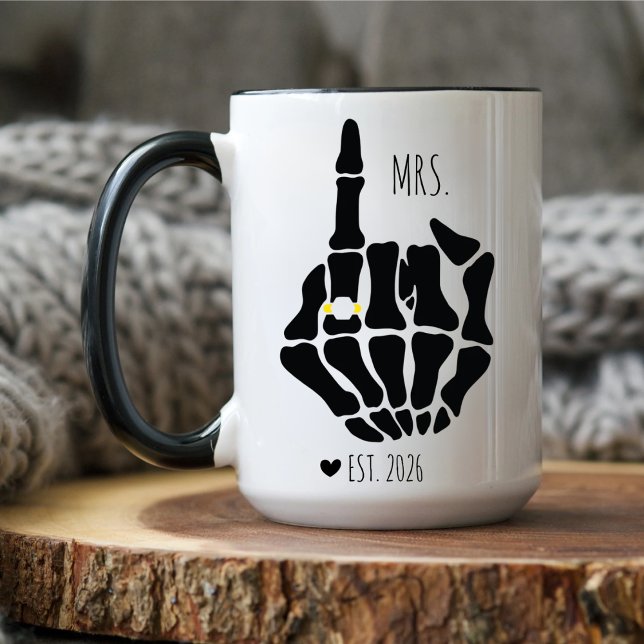 Mug Drôle Mr Et Mrs, Bride Skeleton Mariage Cadeau (Créateur téléchargé)