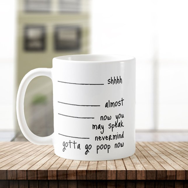 Mug Drôle Ne Dérangez Pas Le Matin Grump Shhh... (Créateur téléchargé)