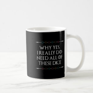 Mug Drôle Nerdy Jeu D20 Rpg Dice Dire Graphique de dev