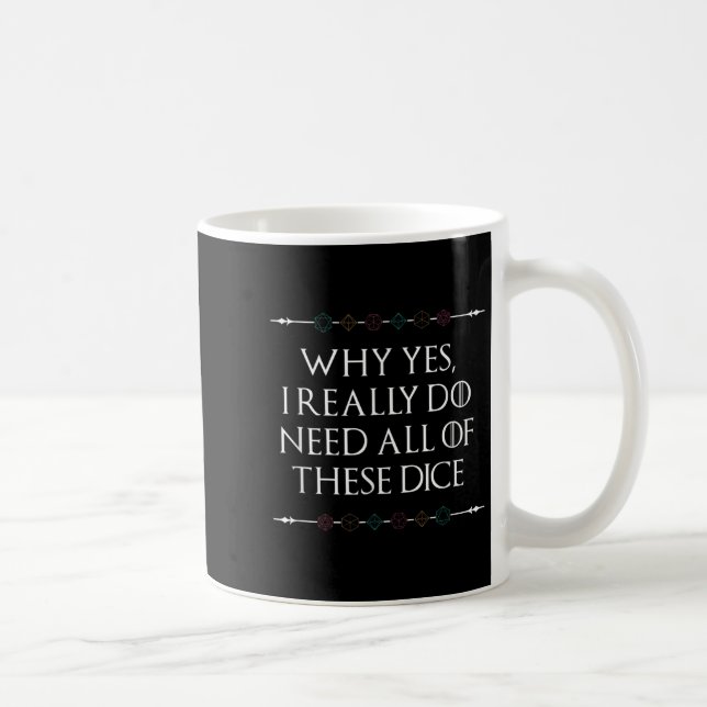 Mug Drôle Nerdy Jeu D20 Rpg Dice Dire Graphique de dev (Droite)
