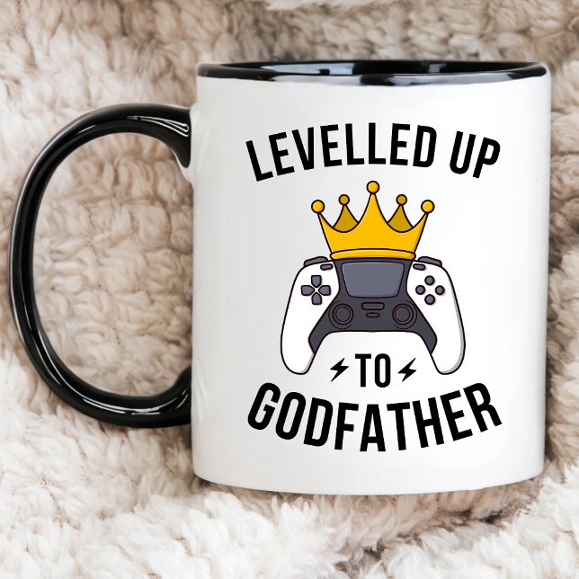 Mug Drôle nivelé jusqu'à la proposition de parrain, Je (Créateur téléchargé)