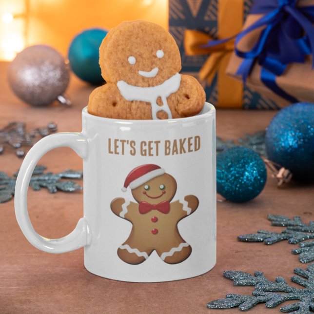 Mug Drôle Noël Gingerbread Homme Personnalisé (Créateur téléchargé)