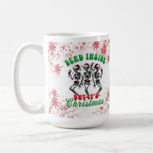 Mug Drôle Noël Mort à l'intérieur des sketons de danse