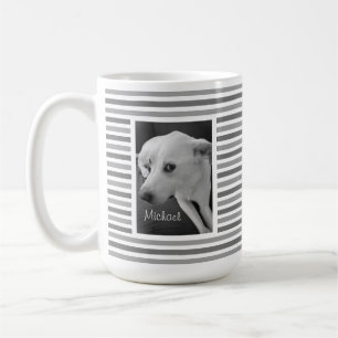 Mug Drôle noir et blanc photo de mignon nom personnali