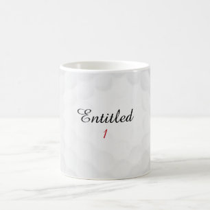 Mug Drôle Nom de Golf Personnalisé Entitled 1 Initial
