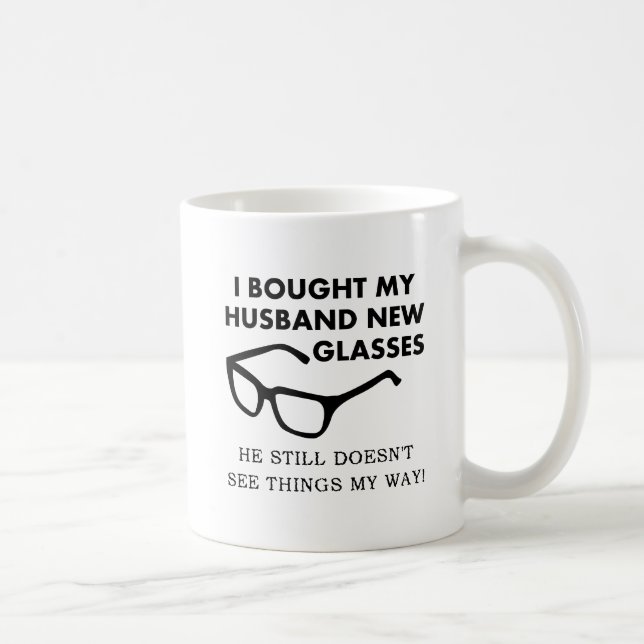 Mug Drôle Nouveaux Lunettes de Mari (Droite)