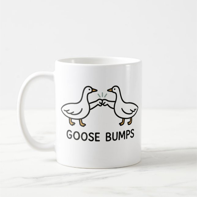 Mug Drôle Oie Bumps Caricature | Oie de bosse de poing (Gauche)