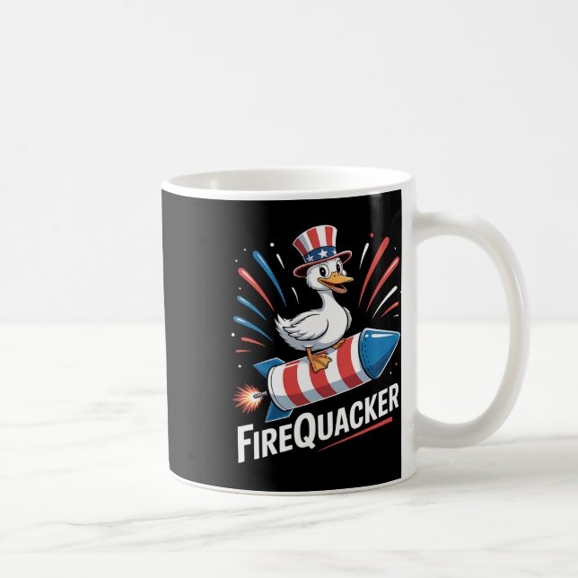 Mug Drôle Oie Quart Juillet Firequacker Indépendance (Droite)