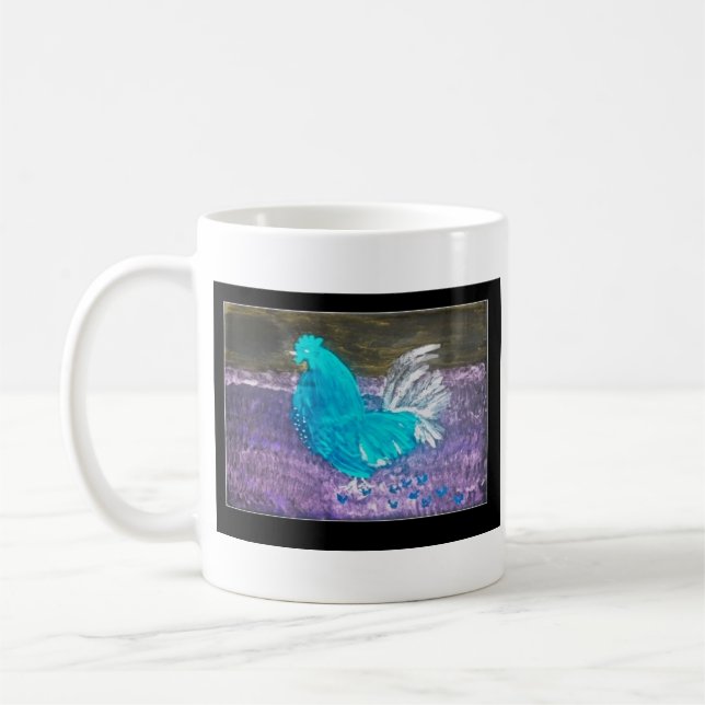 Mug Drôle Oiseau Art coq poulet (Gauche)