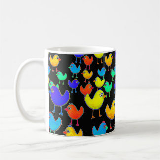 Mug Drôle oiseaux multicolores