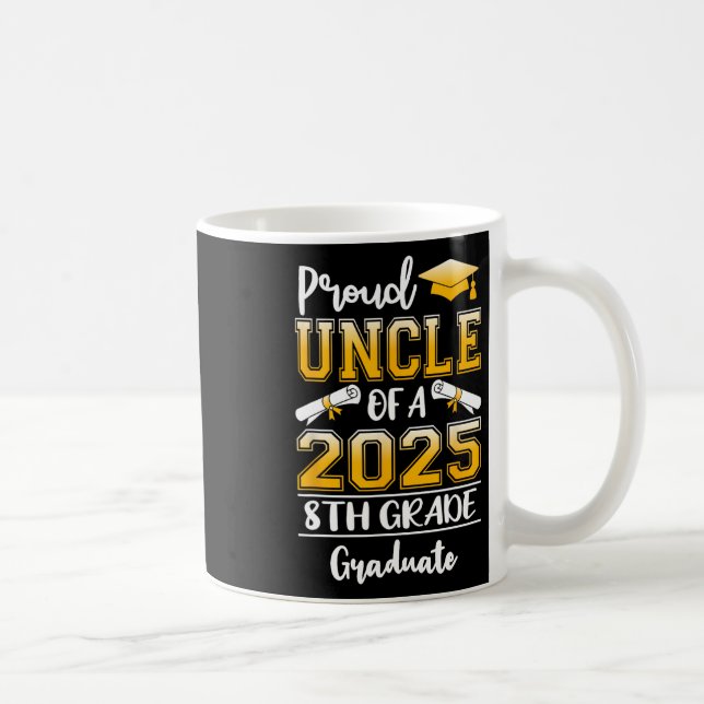 Mug Drôle Oncle Fier D'Un Cl De 2025 8E Gradua (Droite)
