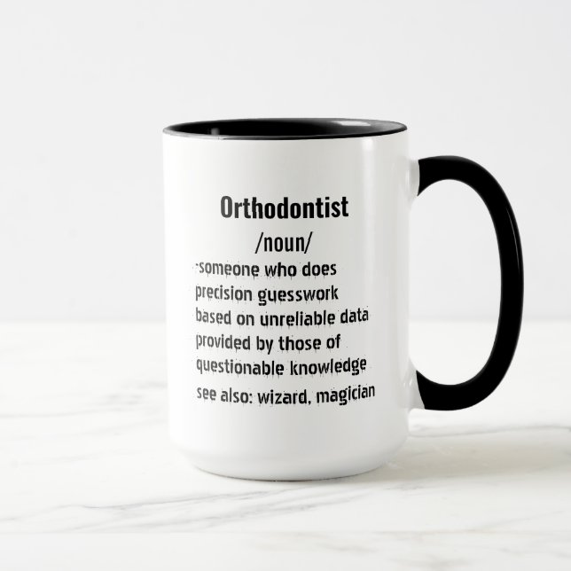 Mug drôle Orthodontiste Définition cadeaux pour hommes (Droite)