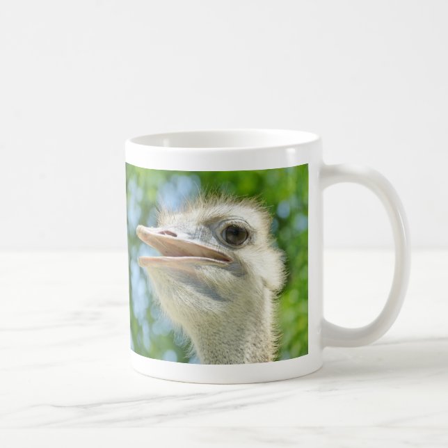 Mug Drôle Ostrich Portrait Photo (Droite)