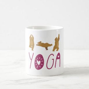 Mug Drôle Ours Poses Yoga