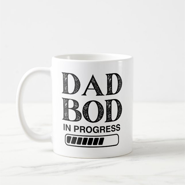 Mug Drôle Papa Bod En Cours | Black Loading Papa (Gauche)