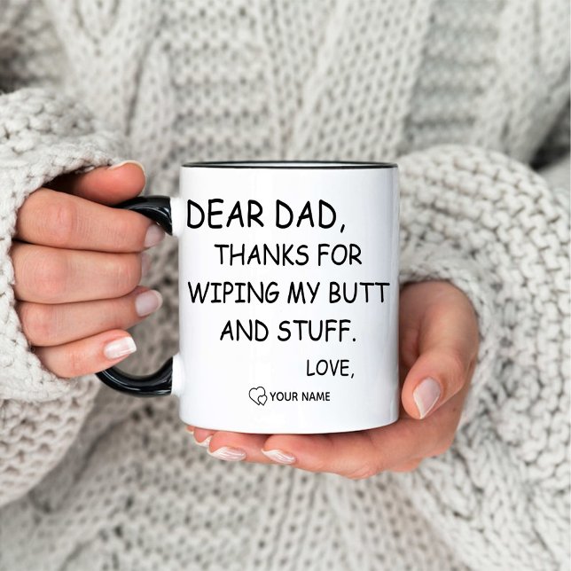 Mug Drôle papa et fille Anniversaire Café (Funny Dad and Daughter Birthday Coffee Mug)
