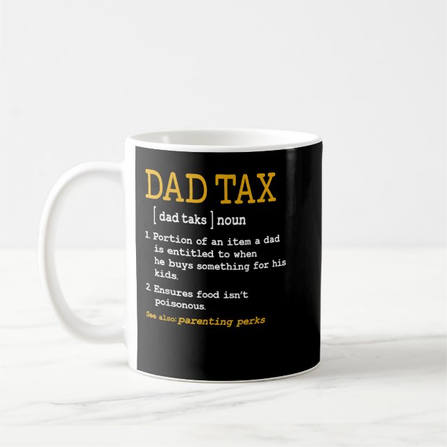 Mug Drôle papa Fête des pères de définition fiscale (Gauche)