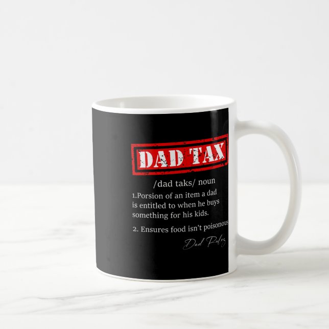 Mug Drôle Papa fiscale Définition Sarcastique Fête des (Droite)