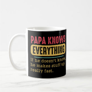 Mug Drôle Papa sait tout