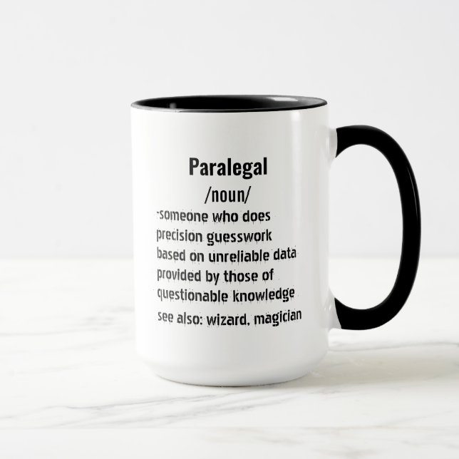 Mug drôle Paralegal Définition cadeaux pour hommes fem (Droite)