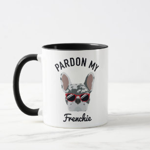 Mug Drôle Pardon mon Frenchie Blue Merle French Bulldo