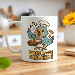 Mug Drôle Parrot Bacon Pancake Chef Cute Quaker Bird