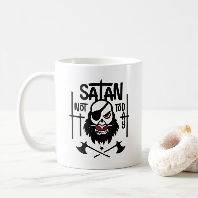 Mug Drôle Pas Aujourd'Hui Satan - Détenu (Avec donut)
