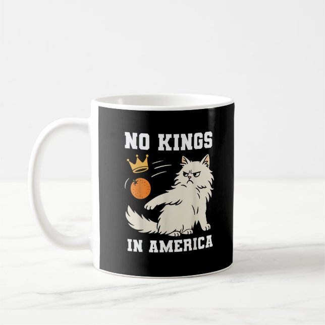 Mug Drôle Pas de rois en Amérique Rétro Style Classiqu (Gauche)