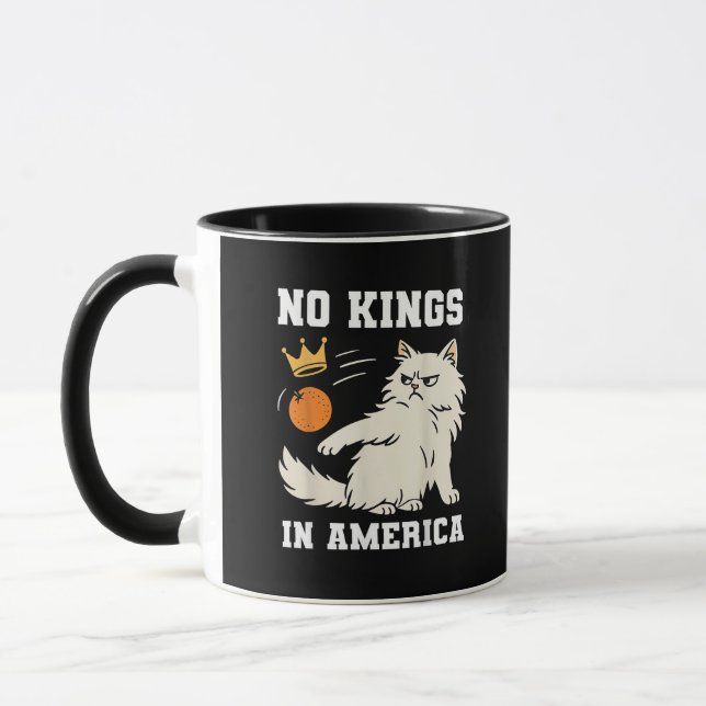 Mug Drôle Pas de rois en Amérique Style Rétro Classiqu (Gauche)